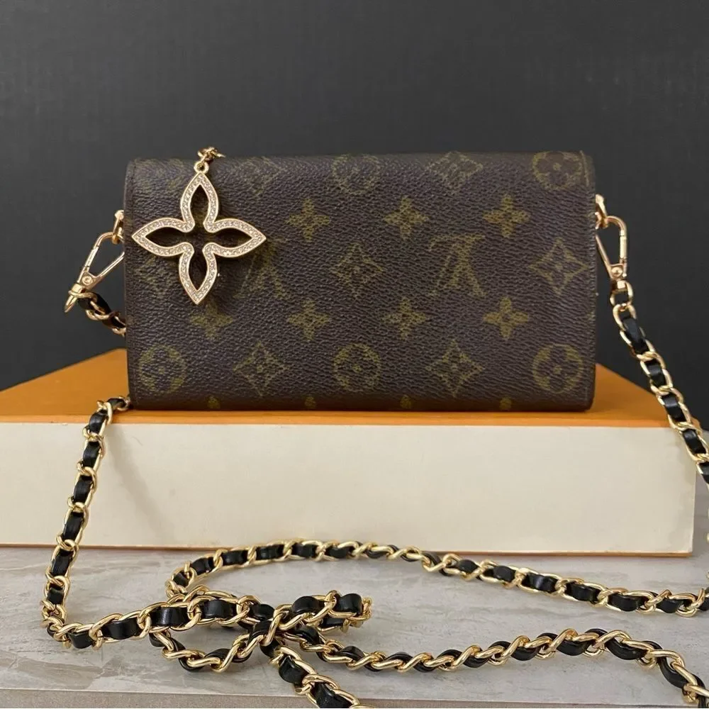 LOUIS VUITTON Monogram Sarah Wallet to Shoulder Bag 💼 W17 - Picture 4 of 14